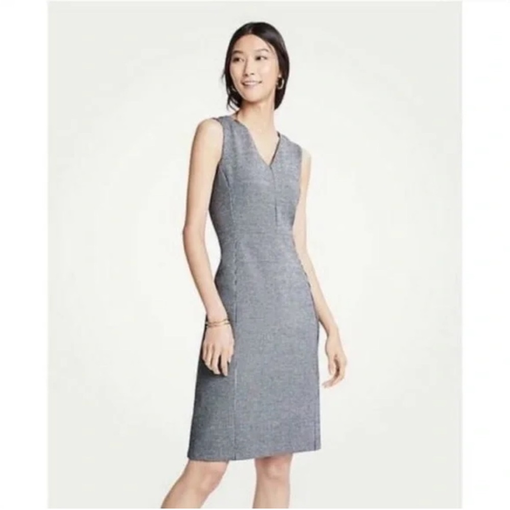 B6 Akris Punto Gray Glen Check Designer Business Casual Dress‎